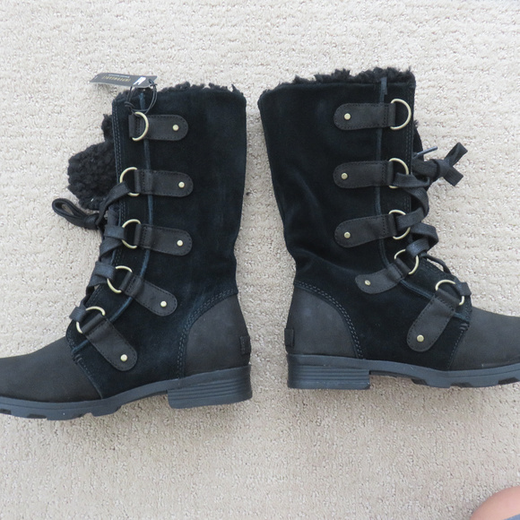 New Sorel Emilie Lace Boots with Shearling 7 38 - Picture 4 of 5
